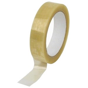 CLEAR SOLVENT PP TAPE 25MM X 66M ROLL